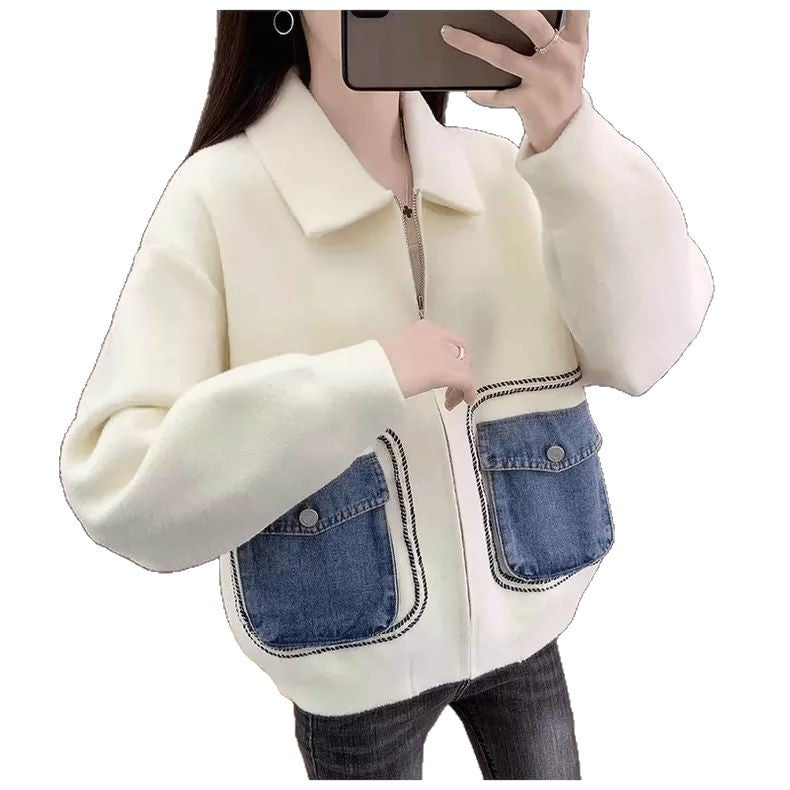 Damen Oberjacke Denim-Taschen