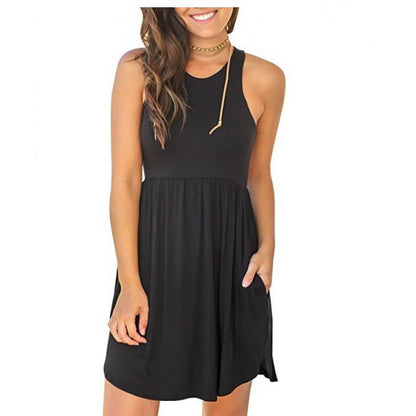 Damen Freizeitkleid Lässiger Schnitt Praktische Taschen Norvielle