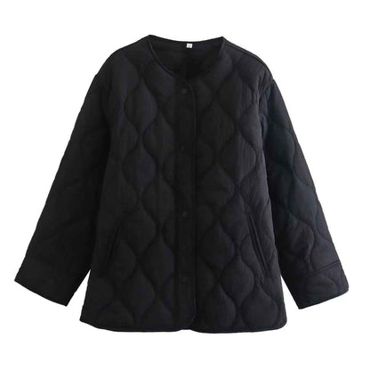 Damen Leichte Steppjacke mit Knöpfen
