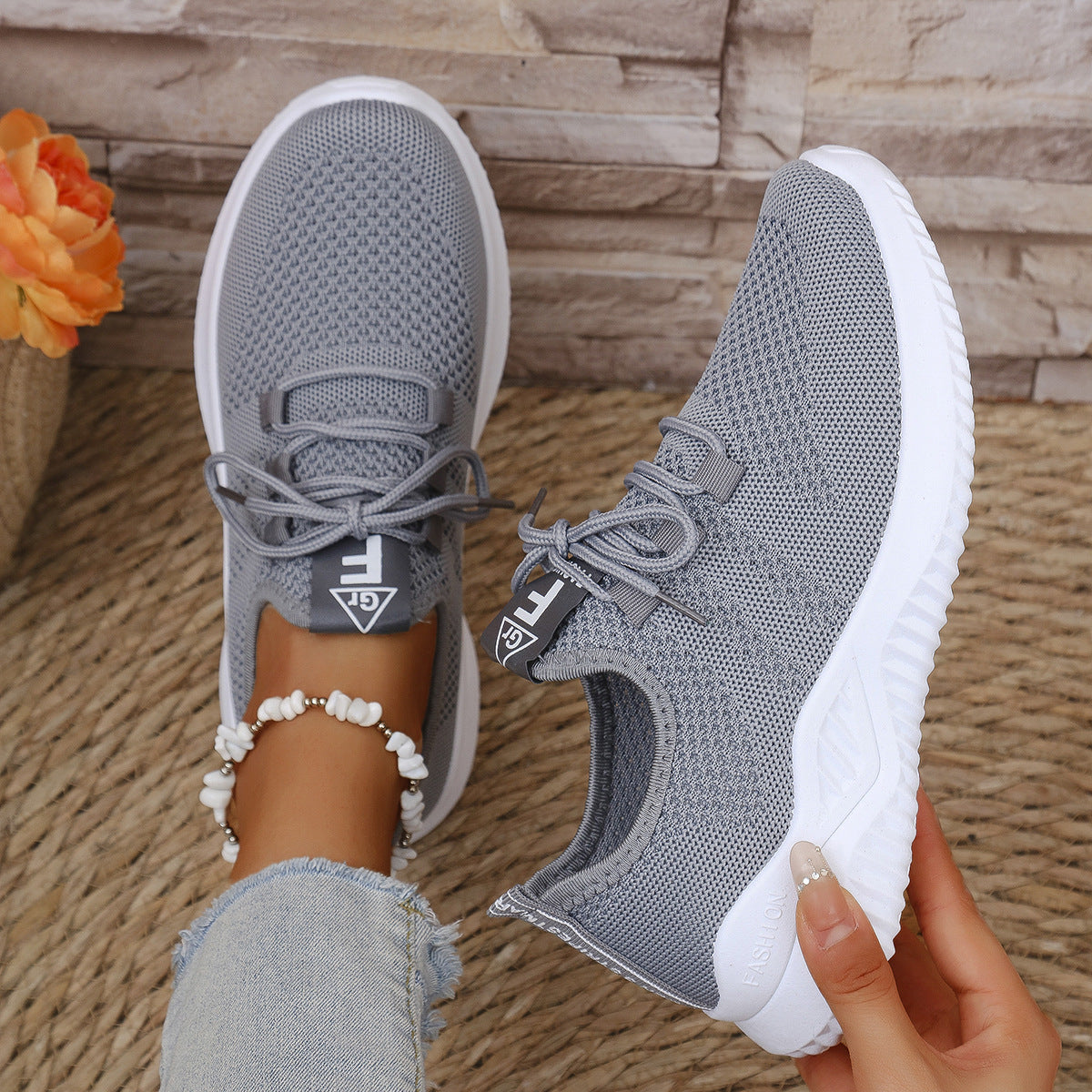 Damen Sneaker Atmungsaktives Mesh Modernes Design