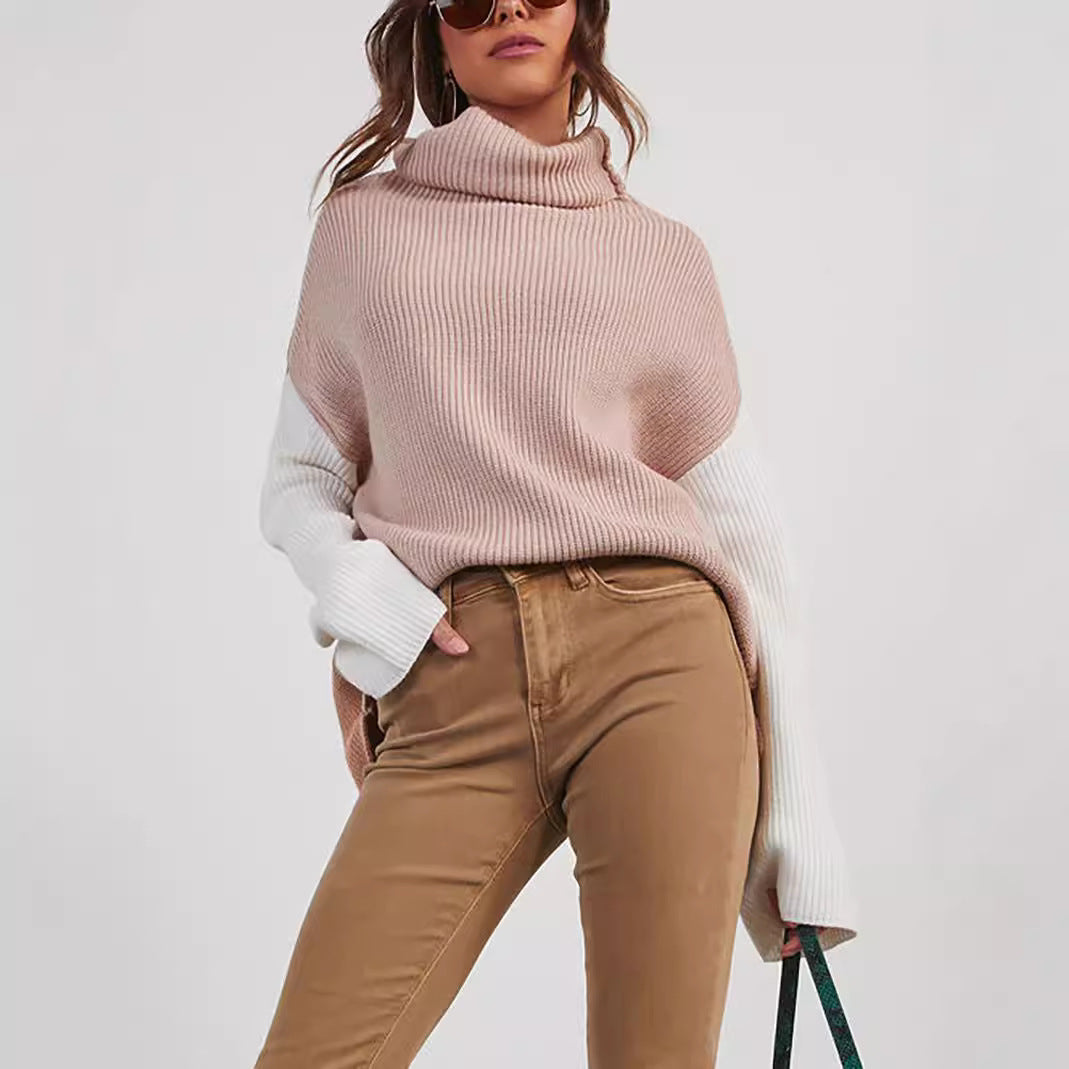 Damen Rollkragenpullover Rippdesign Elegantes Norvielle