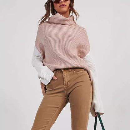 Damen Rollkragenpullover Rippdesign Elegantes Norvielle