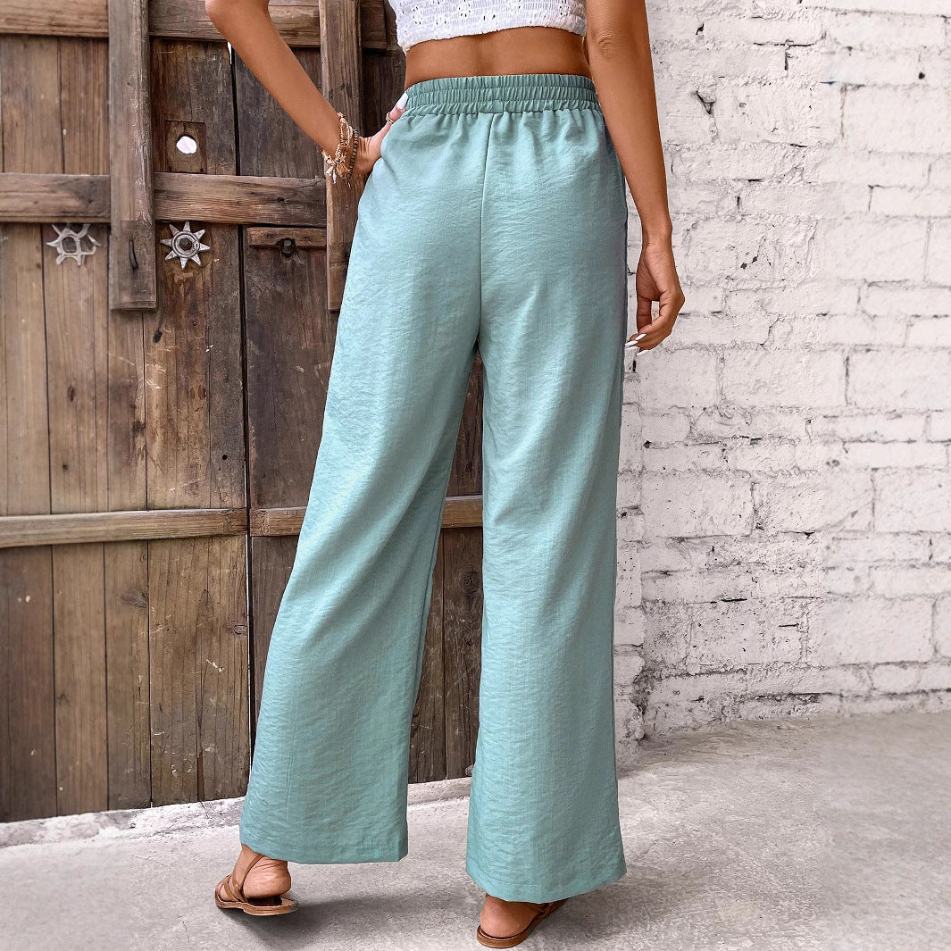 Damen Freizeithose Weit Geschnitten Mit Schlitzen