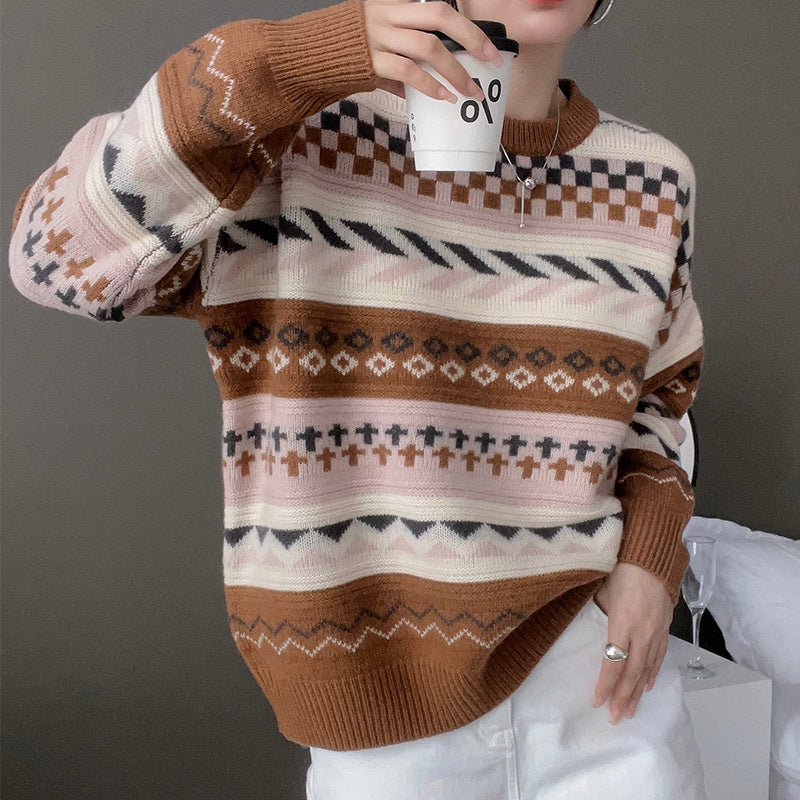 Damen Strickpullover Kreatives Musterdesign Norvielle