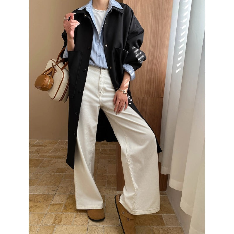 Damen Oversized-Jacke Lässig Modischer Schnitt Norvielle