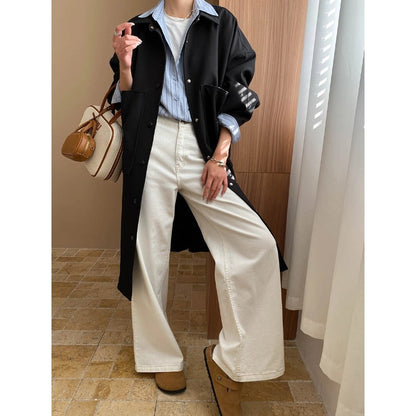 Damen Oversized-Jacke Lässig Modischer Schnitt Norvielle