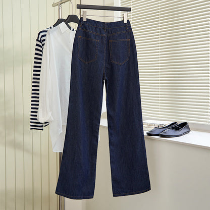 Damen Weite Jeans Lockerschnitt Norvielle