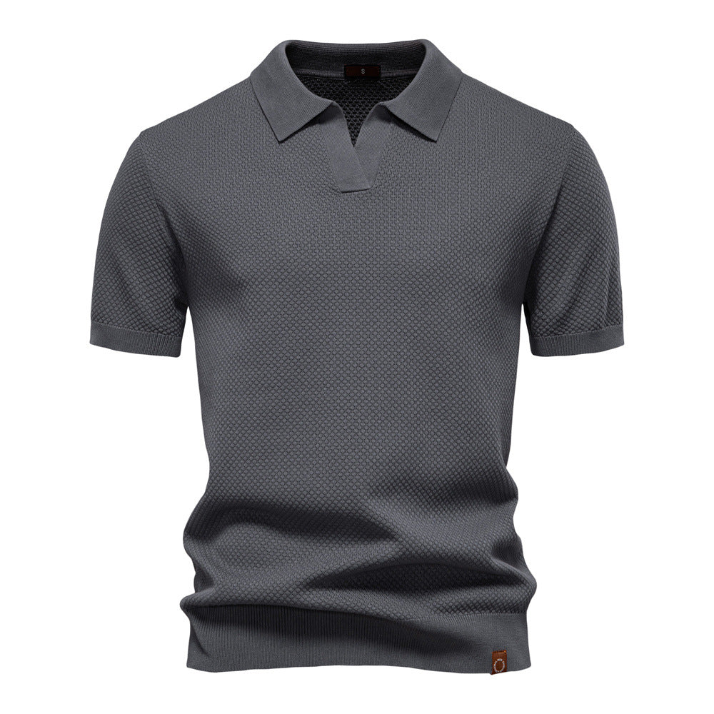 Herren Polo-Shirt Strukturiert
