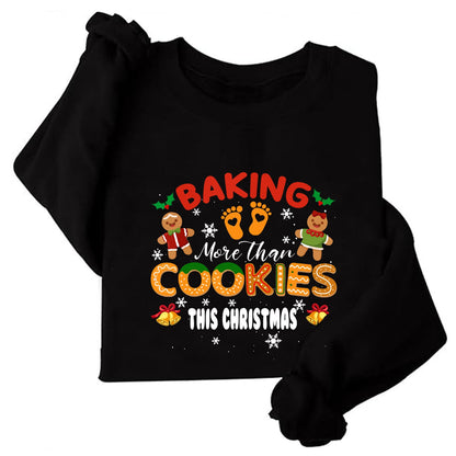 Damen Sweatshirt Weiches Fleece Weihnachtsdruck Norvielle