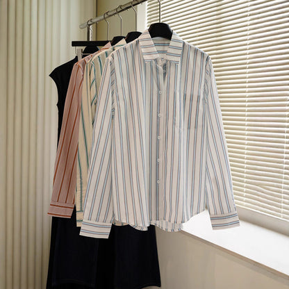 Damen Bluse Übergroß Gestreift Norvielle - Norvielle