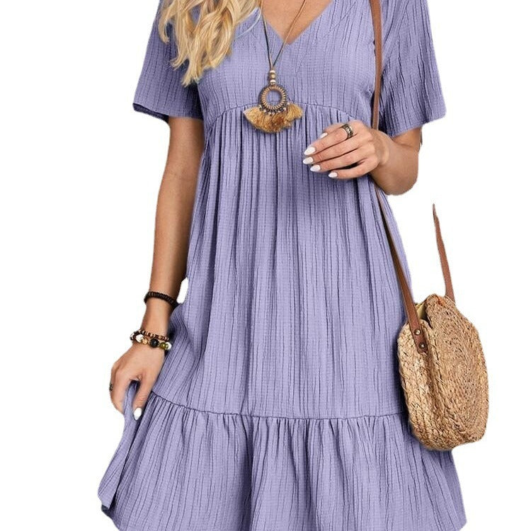 Damen Viskose-Kleid mit Raffungen Weit Norvielle