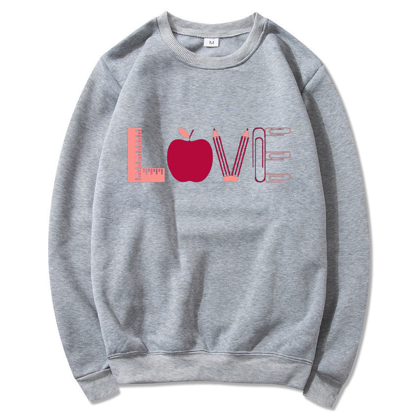 Damen Sweatshirt Kreatives Love-Motiv Norvielle