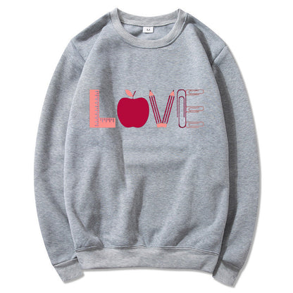 Damen Sweatshirt Kreatives Love-Motiv Norvielle