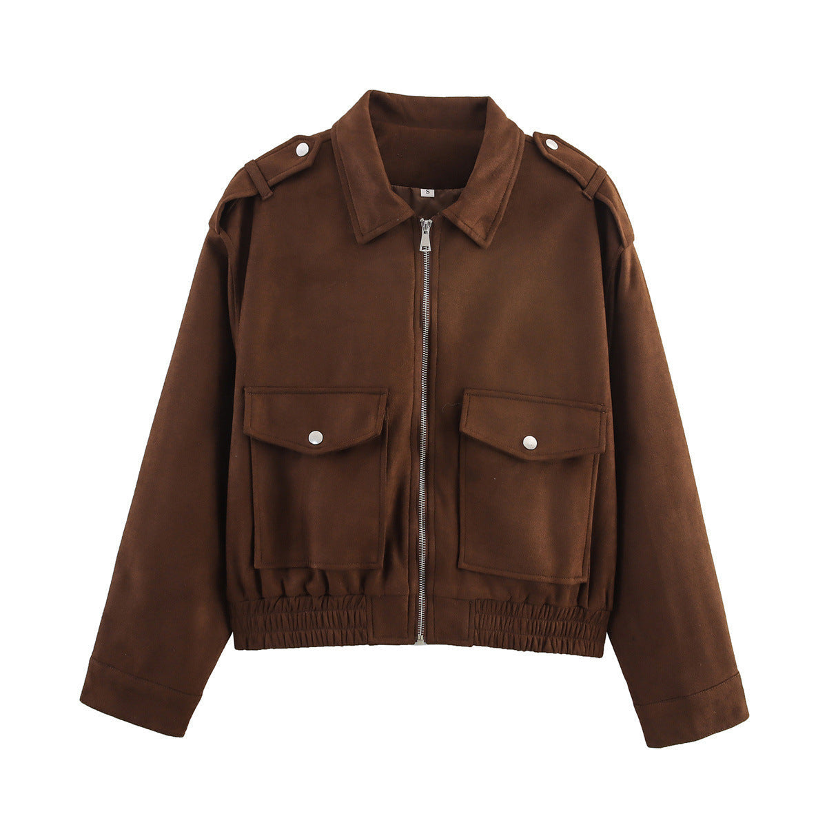 Damen Outdoorjacke Lässig Reißverschluss Große Taschen Norvielle