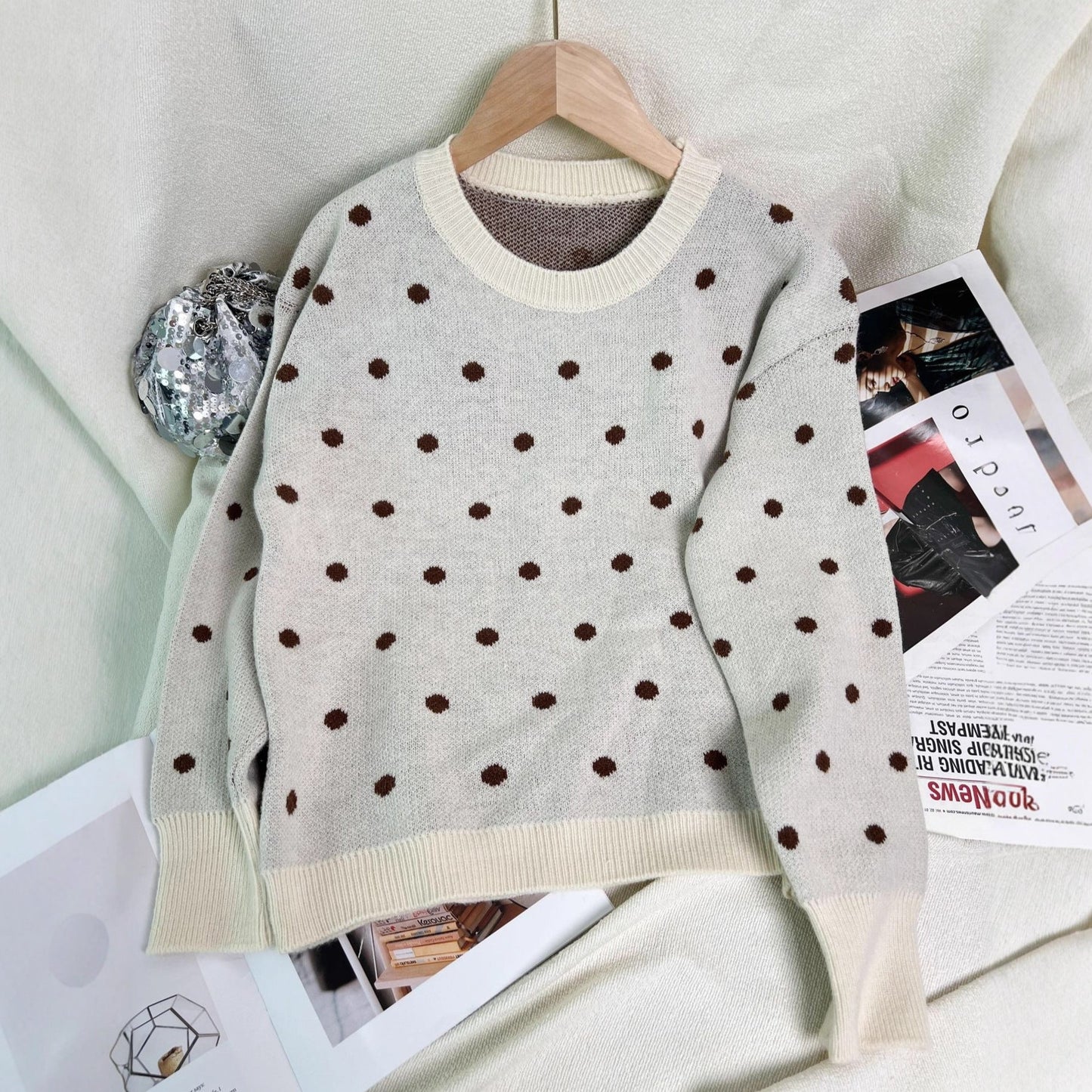 Damen Pullover Lebendiges Punktedesign Norvielle - Norvielle