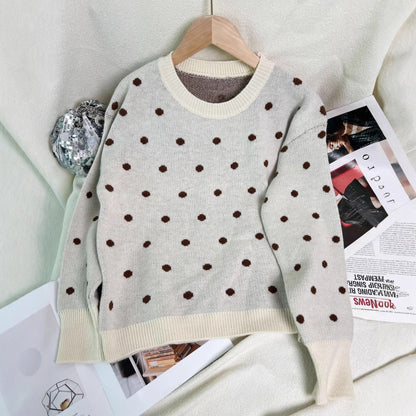Damen Pullover Lebendiges Punktedesign Norvielle - Norvielle