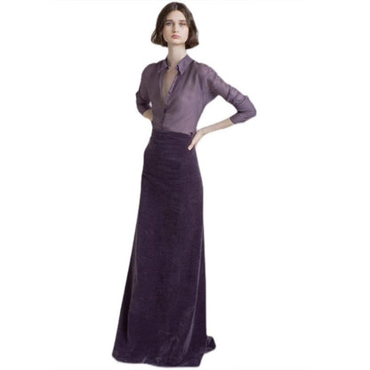 Damen Midirock Velours Elegant