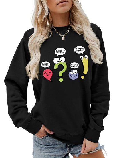 Damen Pullover Lässig Humorvolles Motiv Norvielle