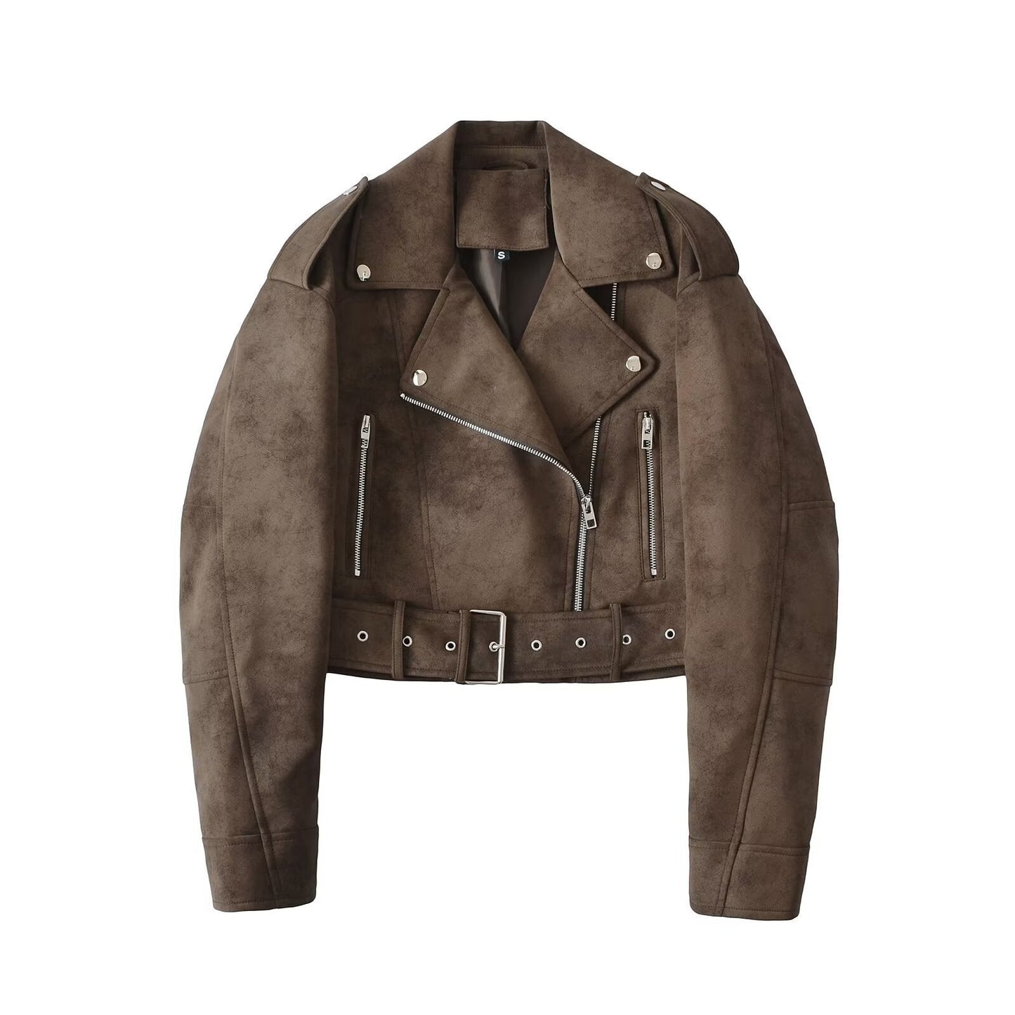 Damen Bikerjacke Wildleder