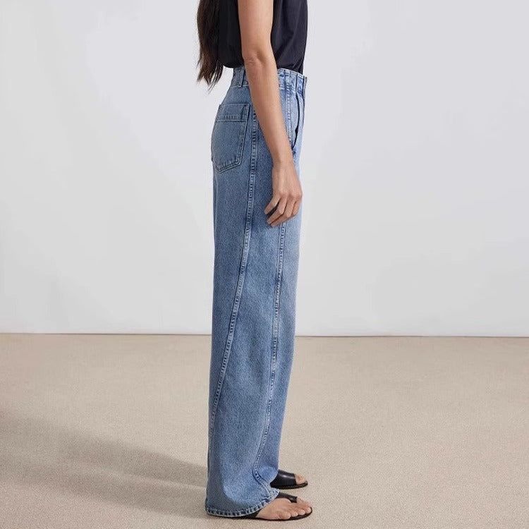 Damen Hochgeschnittene Mom-Jeans