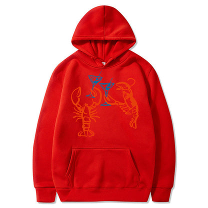 Damen Kapuzenpullover Hummer Motiv