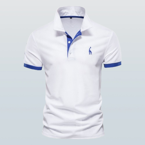 Norvielle Herren Polo-Shirt Baumwolle Weiß