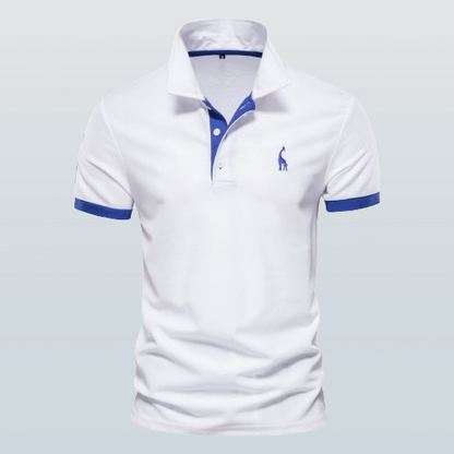 Norvielle Herren Polo-Shirt Baumwolle Weiß