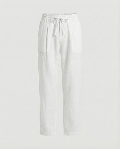 Herren Leinenhose Bequem Sommer