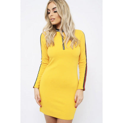Damen Freizeitkleid Hochgeschlossener Kragen Sportlich Norvielle
