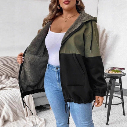 Damen Übergangsjacke Doppellagig Fleece Verstellbarer Saum Norvielle - Norvielle