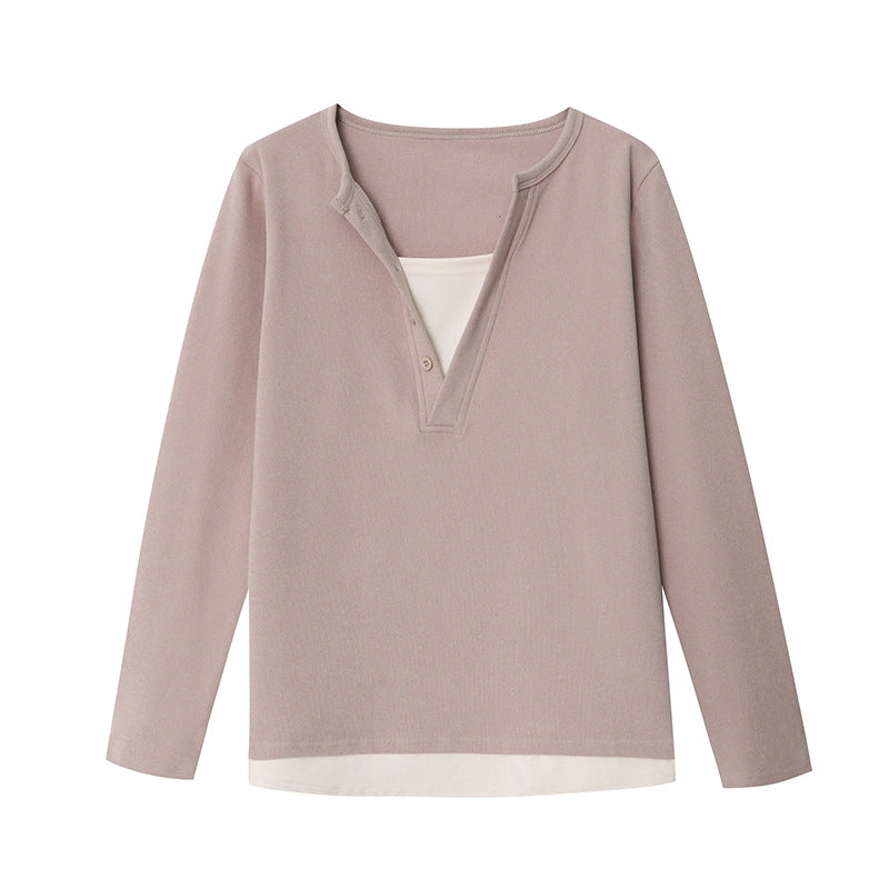 Damen Pullover mit Knöpfen Norvielle