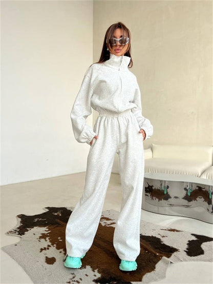 Damen Freizeitanzug Halbzipp Weites Design Norvielle