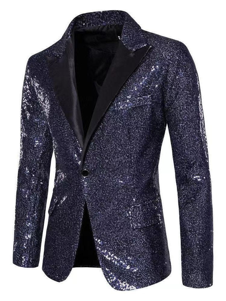 Herren Blazer Pailletten Elegant Dekorativ
