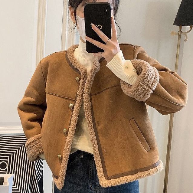 Damen Teddyjacke Hochwertige Innenfütterung - Norvielle