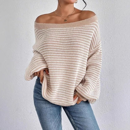 Damen Grobstrickpullover Rundhals Norvielle