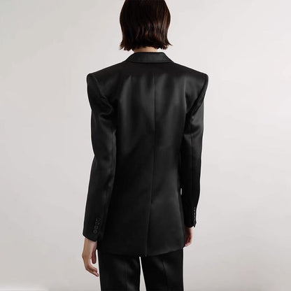 Damen Oversize Blazer Doppelter Knopf Norvielle