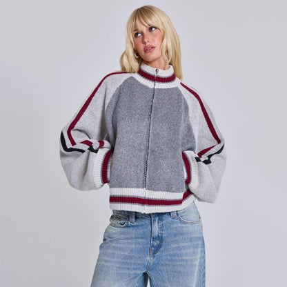 Damen Sweater Gestrickt Bequem Norvielle Emblem