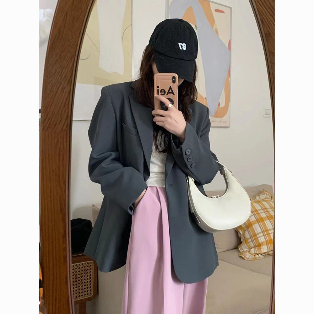 Damen Oversized Blazer aus Wolle mit Taschen