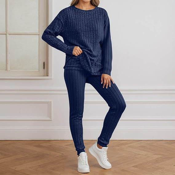 Damen Strickensemble Rippenstruktur Norvielle