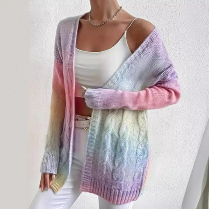 Damen Strickjacke Farbverlauf Norvielle