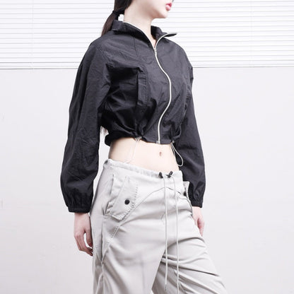 Damen Cropped Windjacke Norvielle Luftig