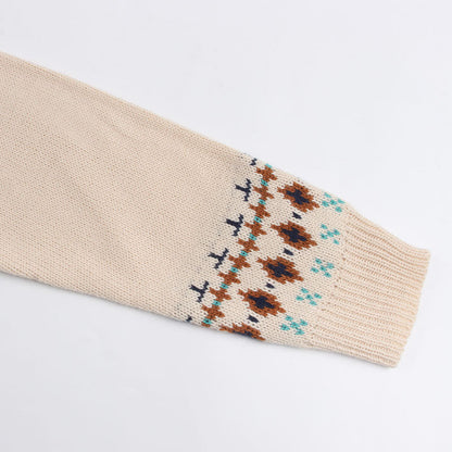 Damen Strickpullover Norwegermuster Bunt