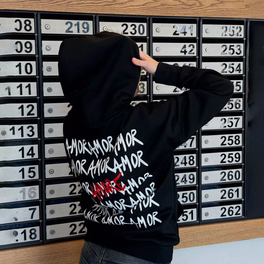 Damen Hoodie Urban Style mit Schriftzug