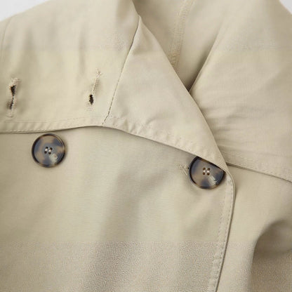 Damen Trenchcoat Jacke mit breitem Revers und Gürtel Norvielle