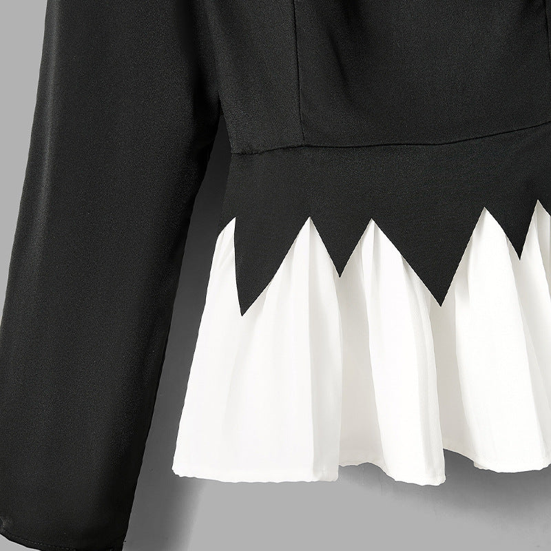 Damen Rüschendesign Eleganter Schnitt