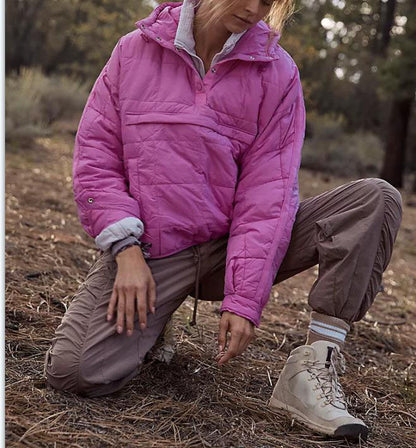 Damen Steppjacke Übergröße mit Kapuze Norvielle