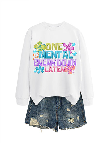 Damen Sweatshirt Kreativer Aufdruck Norvielle