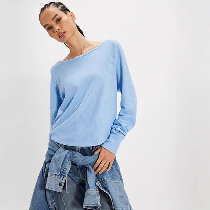 Damen Off-Shoulder Sweatshirt Norvielle Lässig