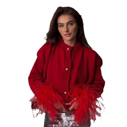Damen Strickjacke mit ausgefallenen Ärmeln Norvielle