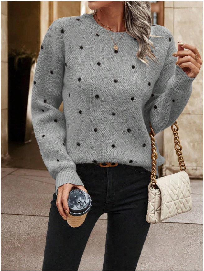 Damen Pullover Verspielt Muster Komfortschnitt Norvielle